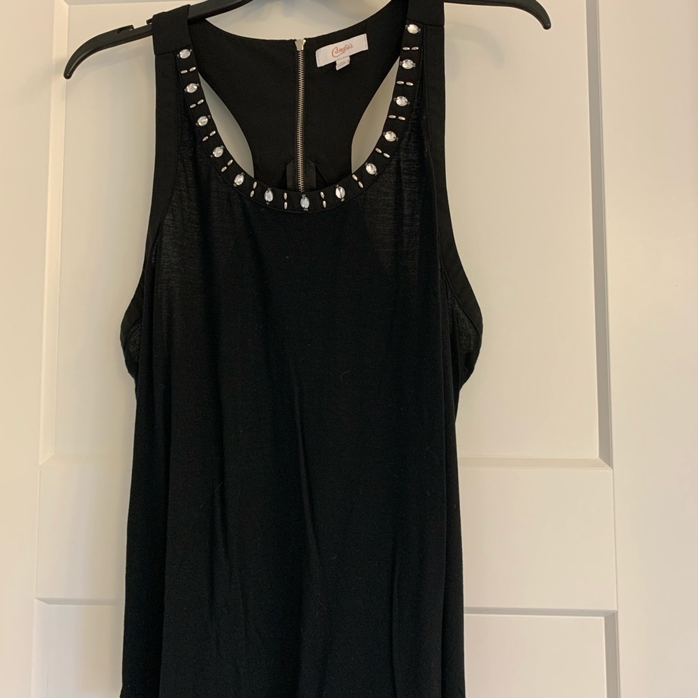 Gemmed racer back tank